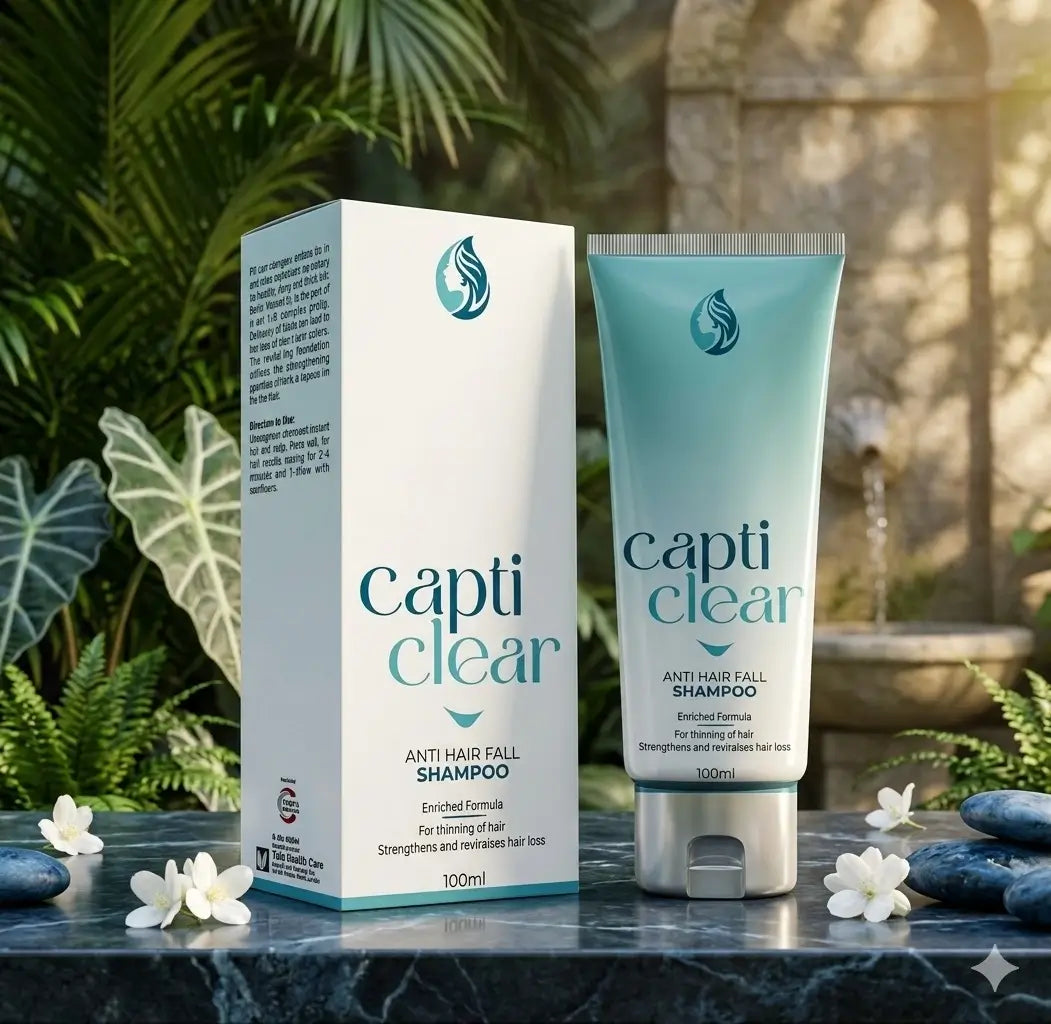 Capti Clear Anti Hair Fall Treatment Shampoo for Men and Women – DHT Blocking Biotin Shampoo Pakistan Pellis Health Care