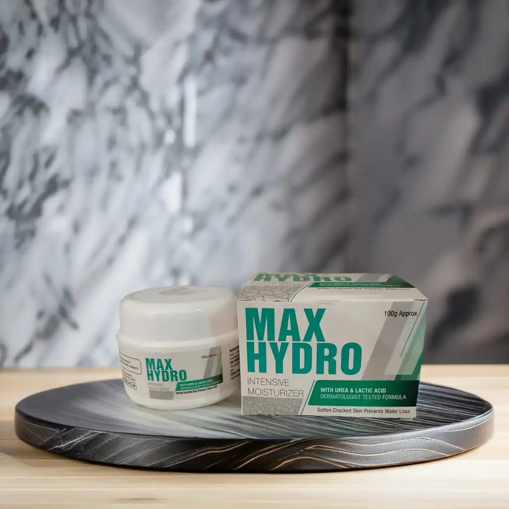 Max Hydro Dermatologist Tested Urea Cream for Severely Dry Cracked Skin on Heels Elbows and Knees – Pellis Health Care Pakistan