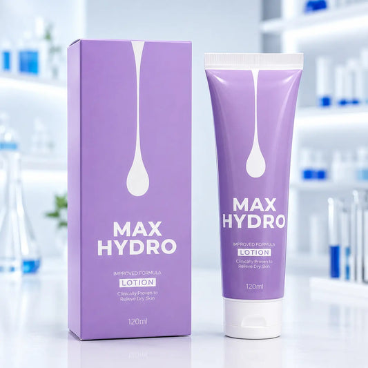 Max Hydro Lotion 120ml bottle - Ceramide and Hyaluronic Acid moisturizer for dry skin by Pellis Health Care Pakistan