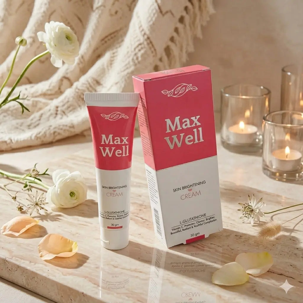 Maxwell L-Glutathione and Alpha Arbutin Brightening Cream 30gm – Anti Dark Spots Whitening Cream for Pakistani Skin