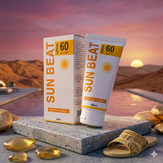 Sunbeat Sunblock lotion with antioxidant 60 ml by Pellis Health Care
