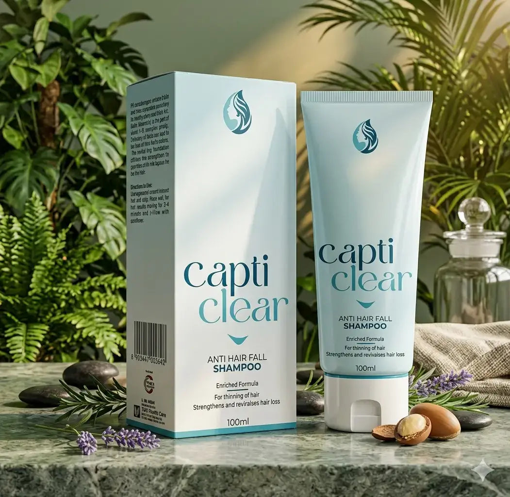 Capti Clear Hair Growth and Anti Thinning Shampoo 100ml Pakistan – Dermatologist Reviewed Formula with Anagain and Procapil